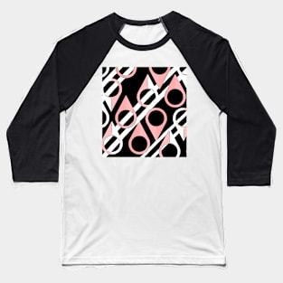 Black, peach, and white abstract Baseball T-Shirt